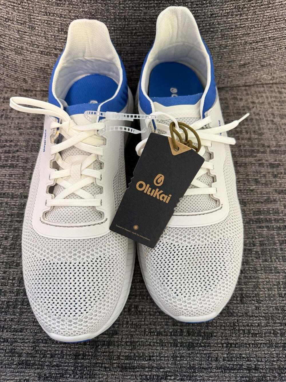 OluKai Men's Island Hopper Sneakers Size 11.5 White Blue